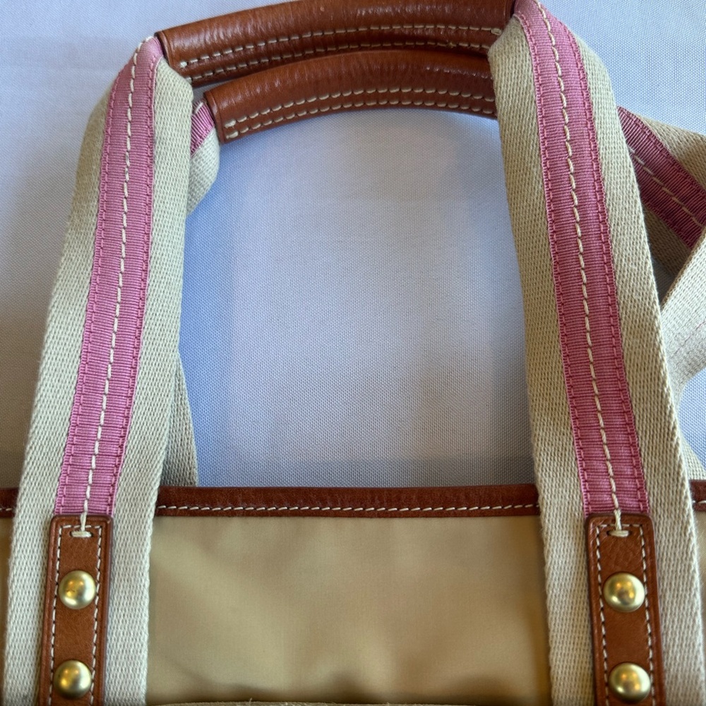 Coach Tan and Pink Tote Bag - Picture 8 of 15